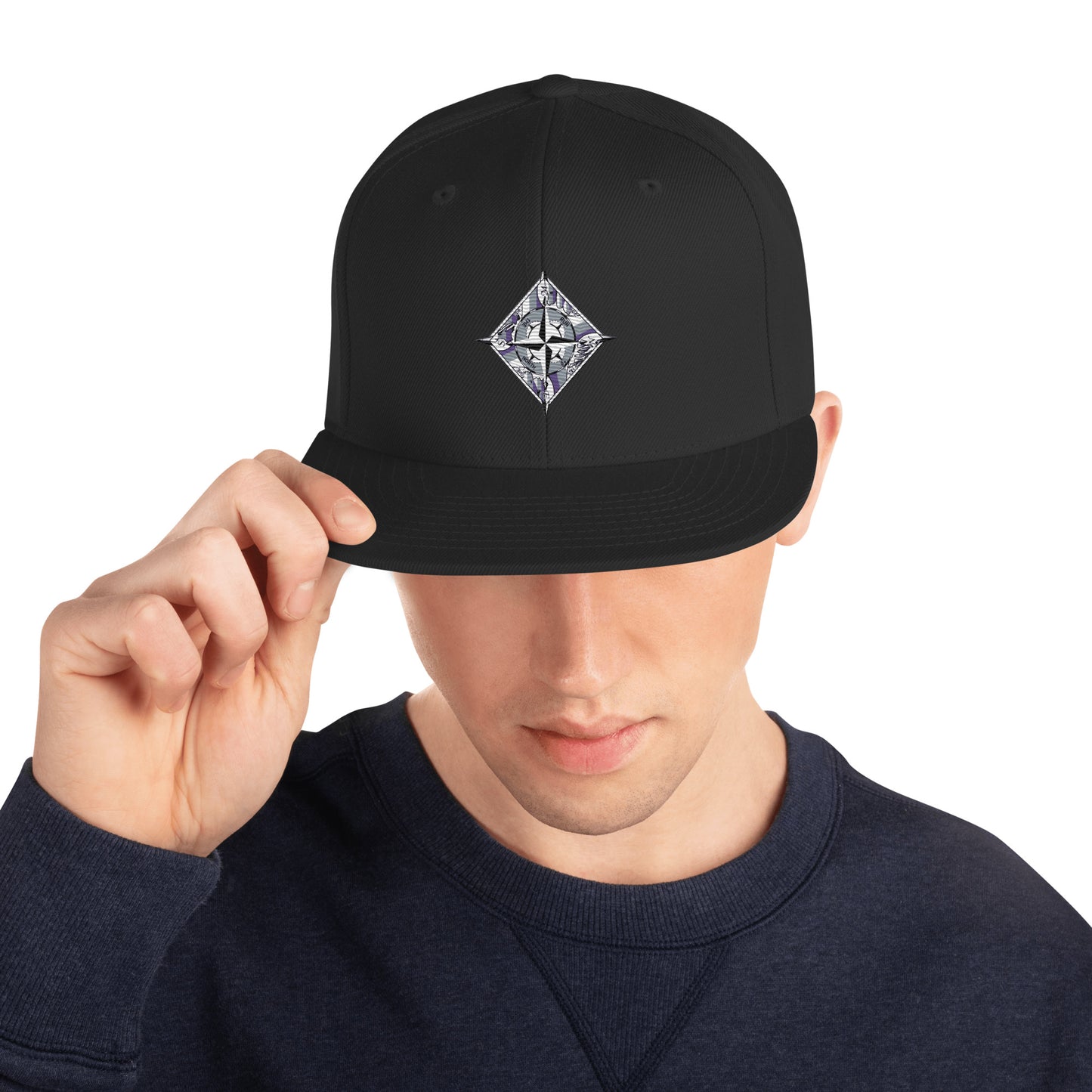 RUNN TO THE NORTH- COMPASS LOGO -Snapback Hat