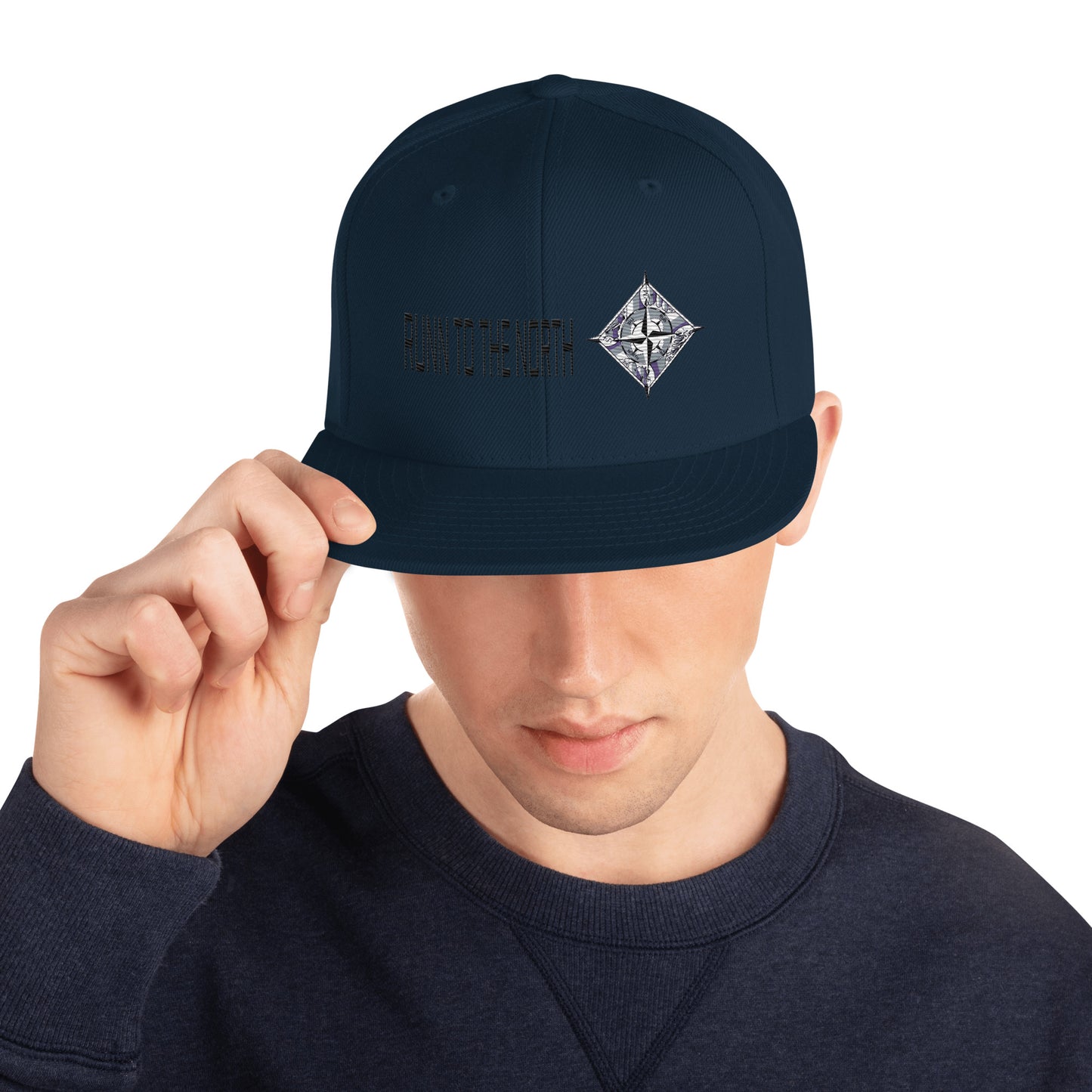RUNN TO THE NORTH - COMPASS LOGO -Snapback Hat