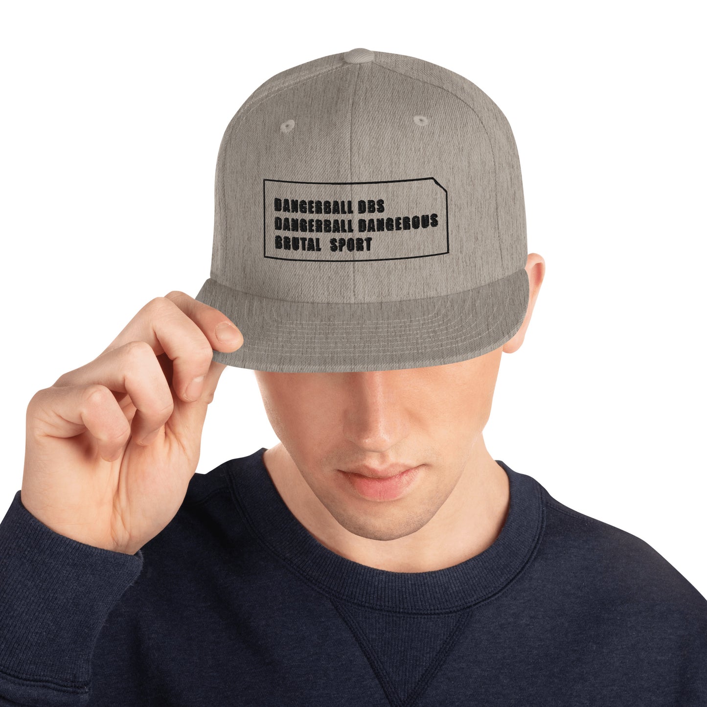 DANGERBALL DBS DANGEROUS BRUTAL SPORT TEXT -Snapback Hat
