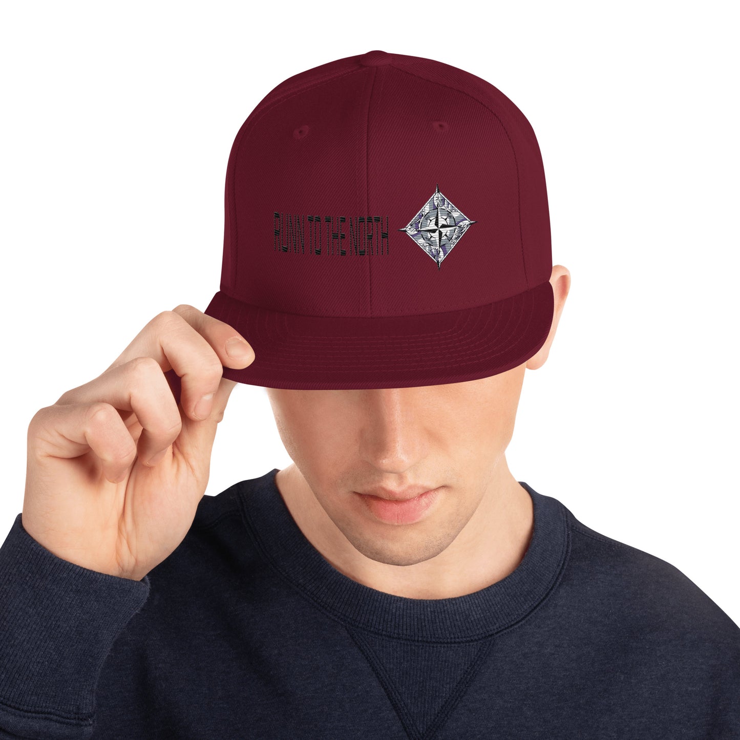 RUNN TO THE NORTH - COMPASS LOGO -Snapback Hat