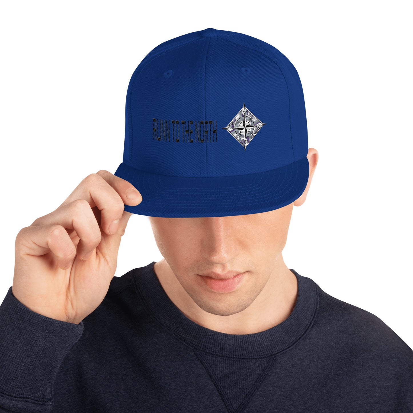 RUNN TO THE NORTH - COMPASS LOGO -Snapback Hat