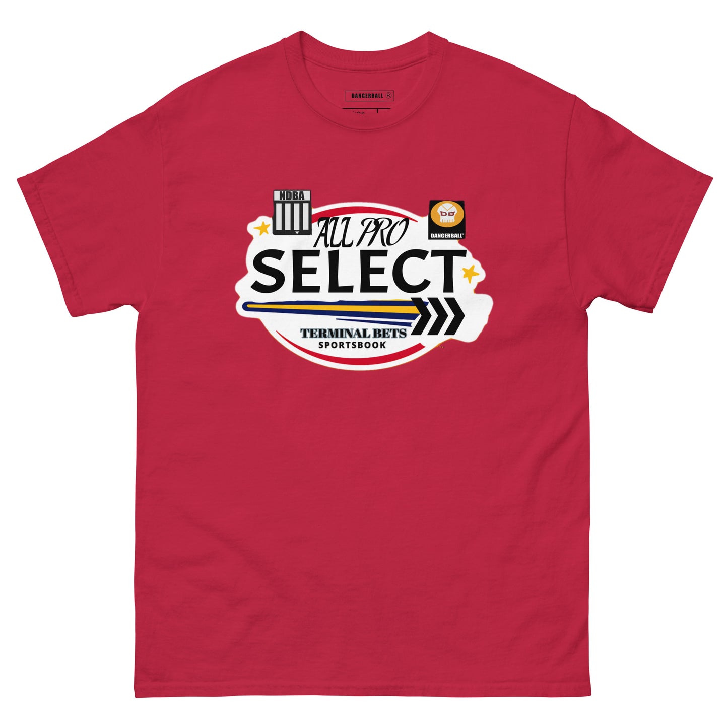 TERMINAL BETS - ALL PRO SELECT - NDBA SHIELD - DANGERBALL SKULL LOGO - #1 - Men's classic tee