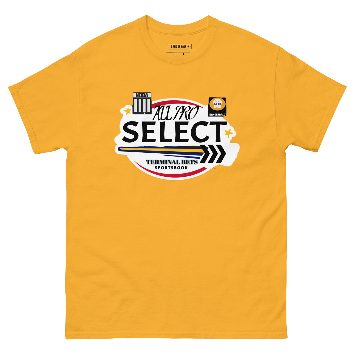 TERMINAL BETS - ALL PRO SELECT - NDBA SHIELD - DANGERBALL SKULL LOGO - #1 - Men's classic tee