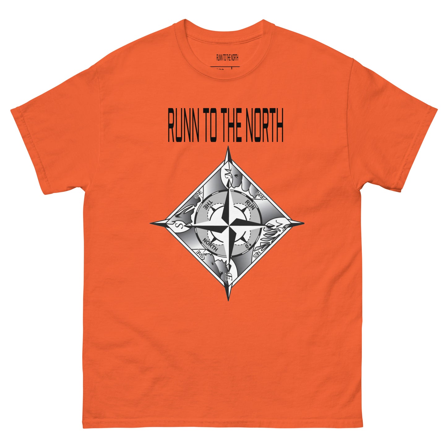 RUNN TO THE NORTH- COMPASS LOGO -Men's classic tee