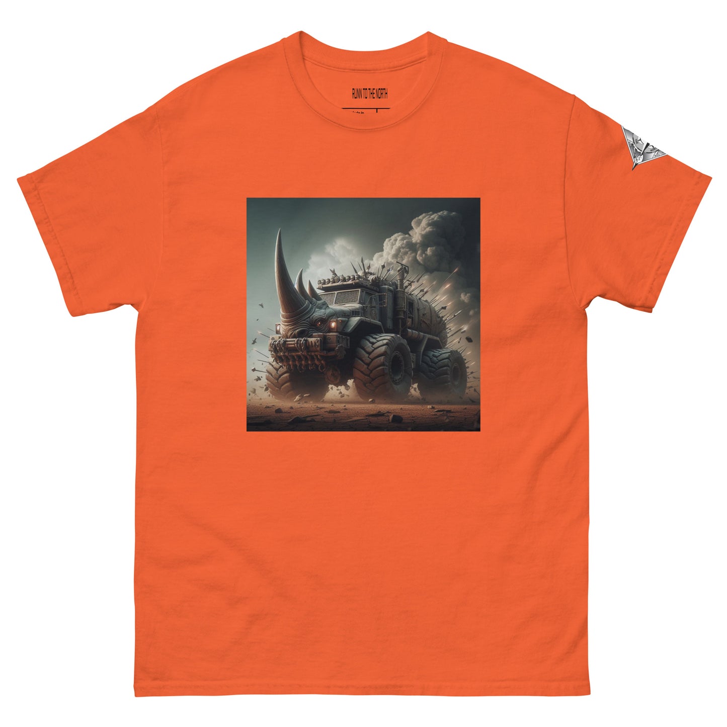RUNN TO THE NORTH -COMPASS LOGO- RHINO TRUCK #4 -Men's classic tee