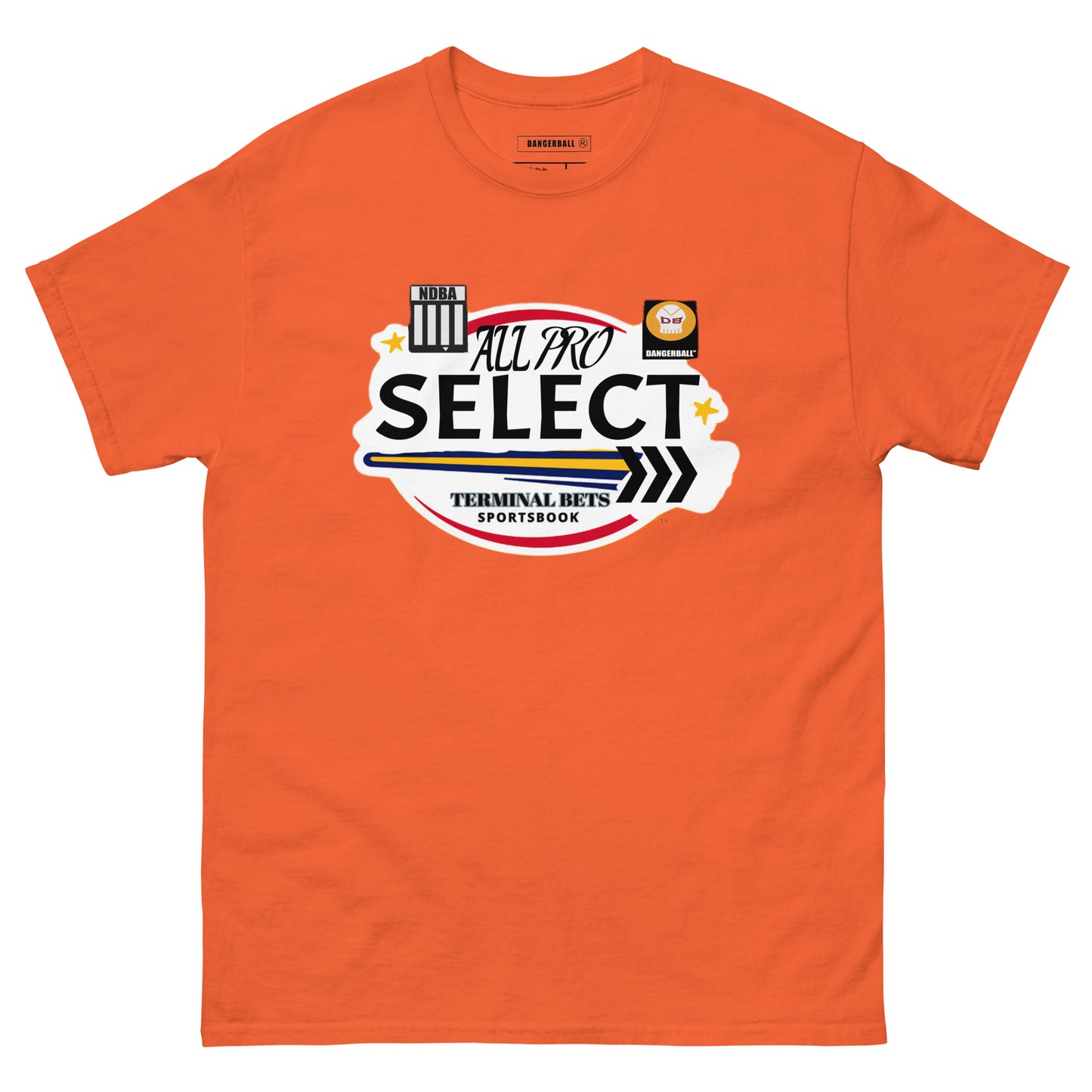 TERMINAL BETS - ALL PRO SELECT - NDBA SHIELD - DANGERBALL SKULL LOGO - #1 - Men's classic tee