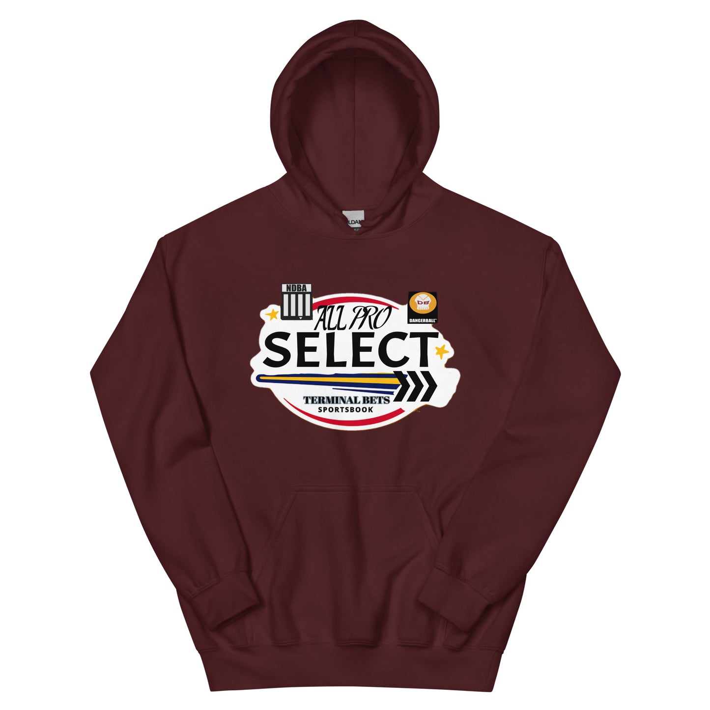 TERMINAL BETS - ALL PRO SELECT - NDBA SHIELD - DANGERBALL SKULL LOGO - #1 - Unisex Hoodie