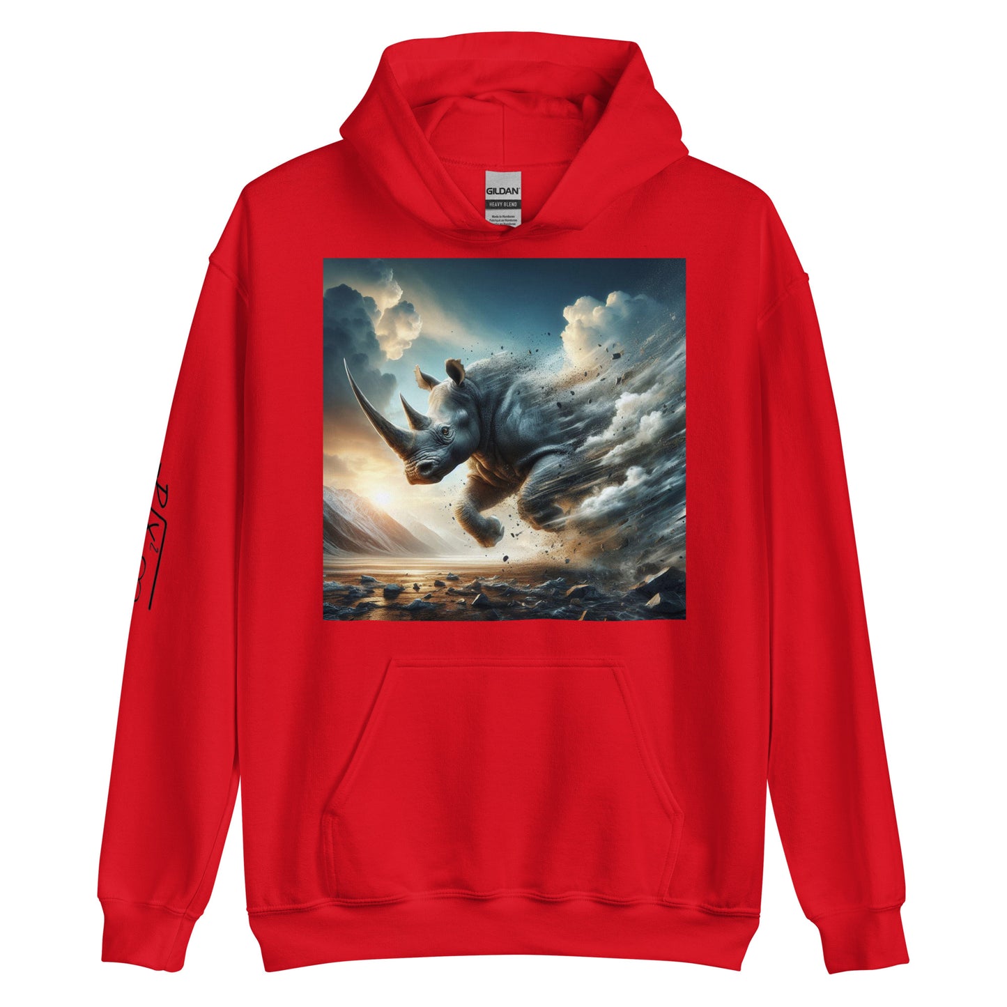 RUNN TO THE NORTH - COMPASS LOGO -RHINO BLAST #1- Unisex Hoodie