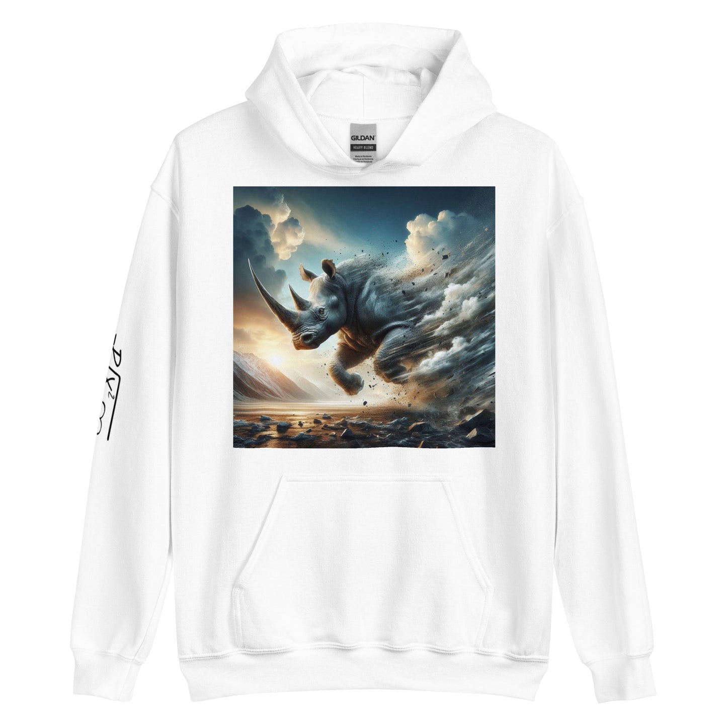 RUNN TO THE NORTH - COMPASS LOGO -RHINO BLAST #1- Unisex Hoodie