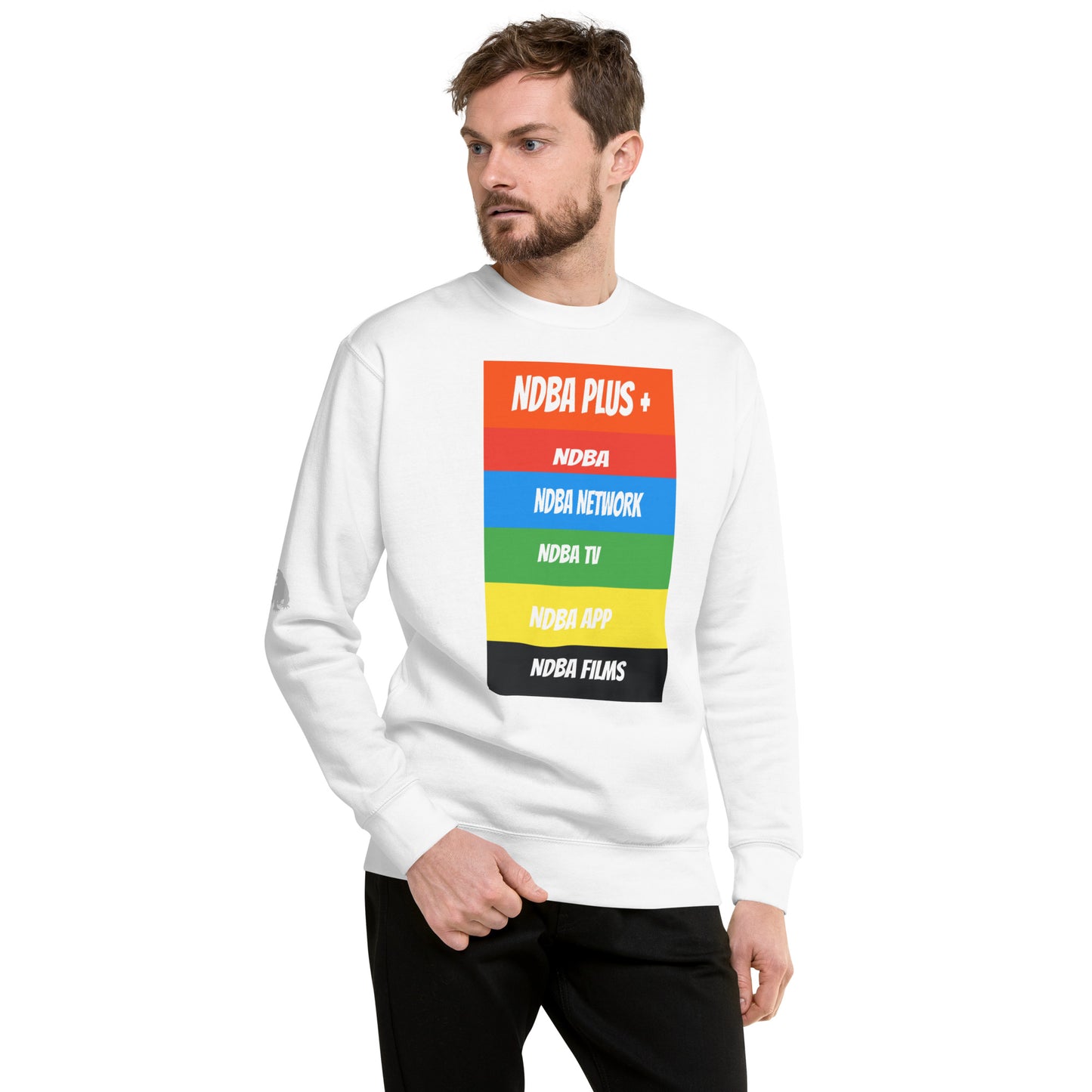 NDBA - NDBA PLUS + - NDBA NETWORK - NDBA TV - NDBA APP - NDBA FILMS - Unisex Premium Sweatshirt