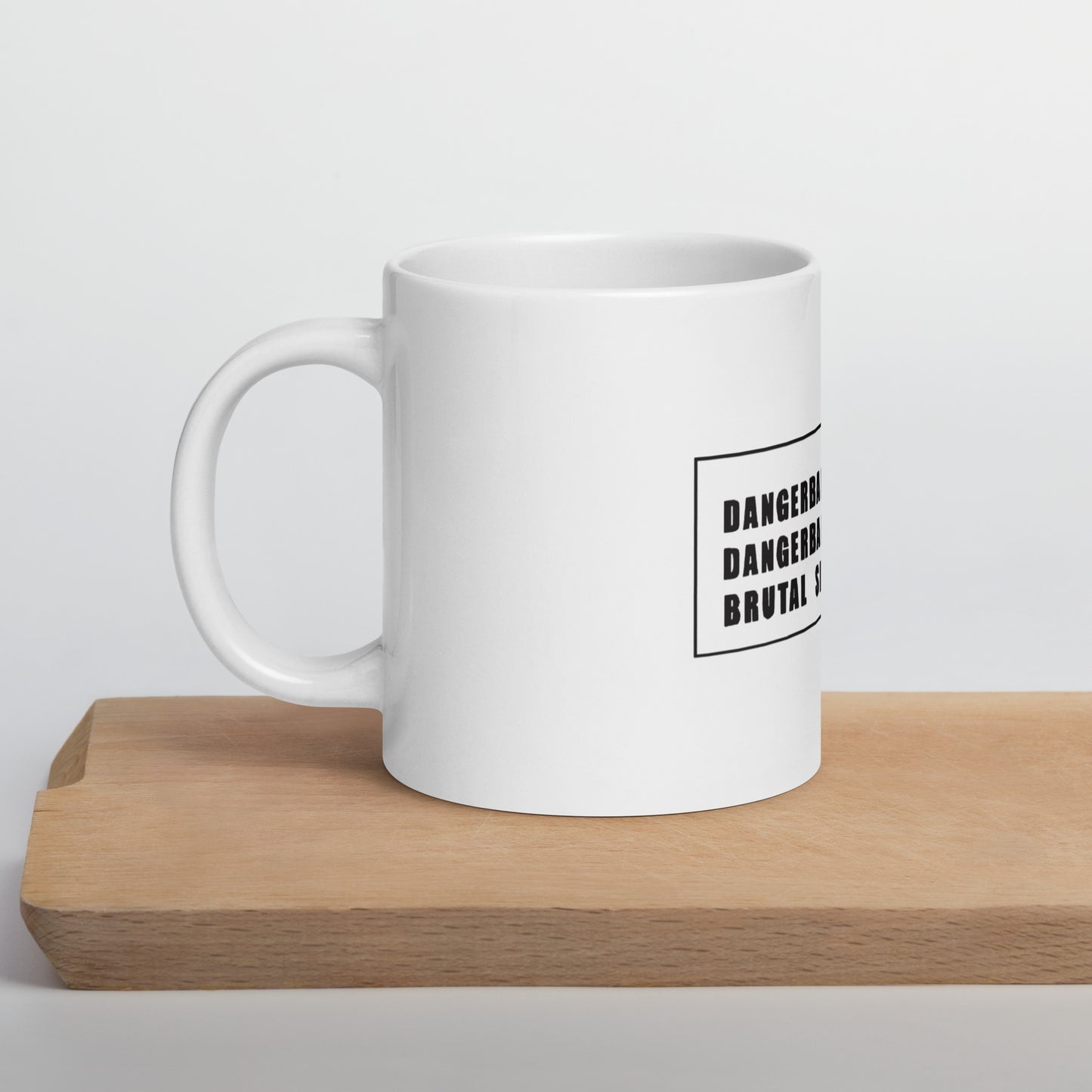 DANGERBALL DBS- DANGEROUS BRUTAL SPORT- White glossy mug