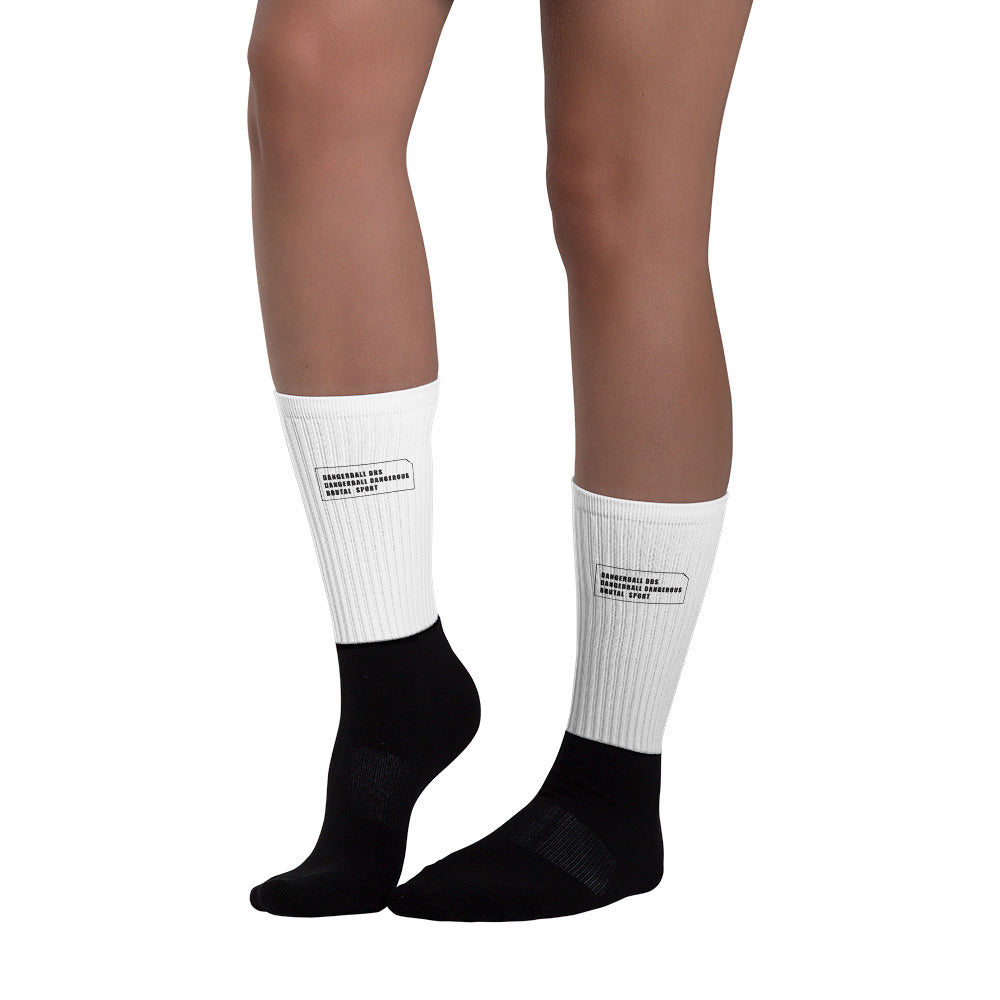 DANGERBALL DBS DANGEROUS BRUTAL SPORT TEXT -Socks