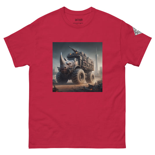 RUNN TO THE NORTH -COMPASS LOGO- RHINO TRUCK #3 -Men's classic tee