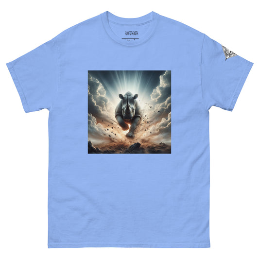 RUNN TO THE NORTH - COMPASS LOGO -RHINO BLAST  #2 - Men's classic tee