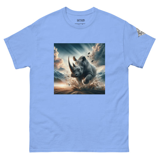 RUNN TO THE NORTH - COMPASS LOGO -RHINO BLAST  #4 - Men's classic tee