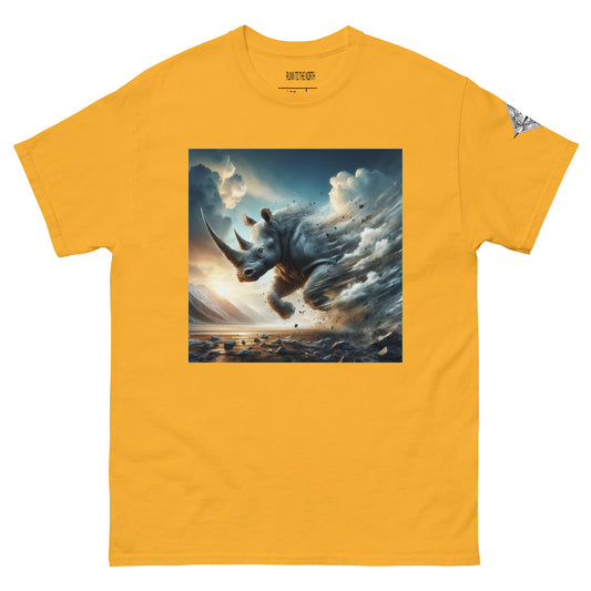 RUNN TO THE NORTH - COMPASS LOGO -RHINO BLAST  #1 - Men's classic tee