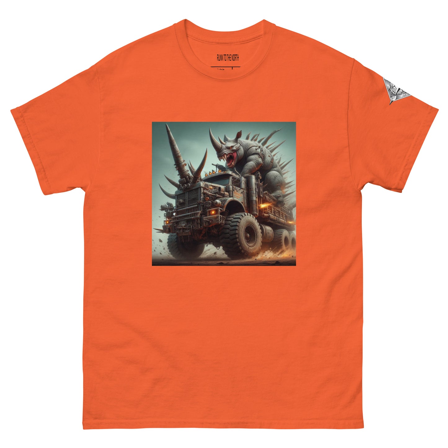RUNN TO THE NORTH -COMPASS LOGO- RHINO TRUCK #2 - Men's classic tee