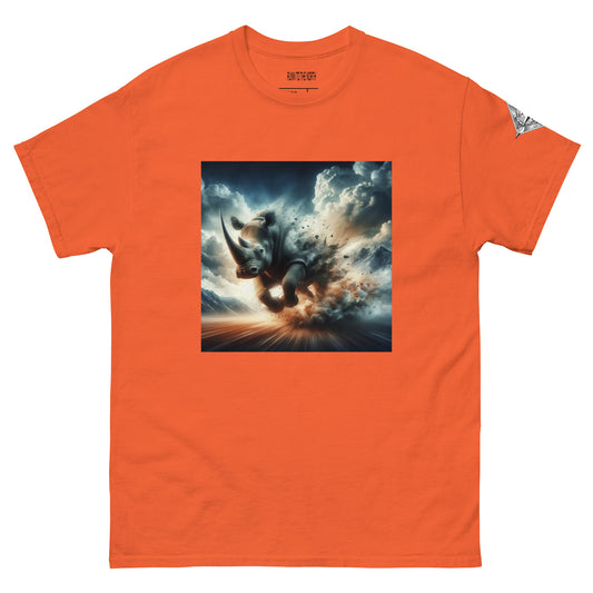 RUNN TO THE NORTH - COMPASS LOGO -RHINO BLAST  #3 - Men's classic tee