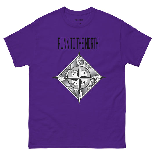 RUNN TO THE NORTH- COMPASS LOGO -Men's classic tee