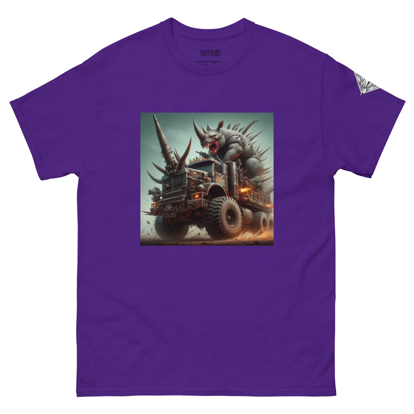 RUNN TO THE NORTH -COMPASS LOGO- RHINO TRUCK #2 - Men's classic tee