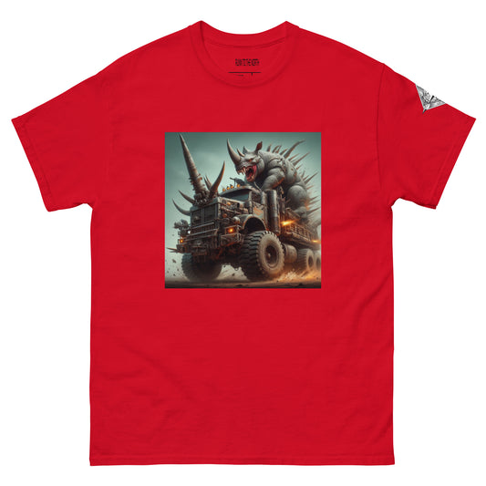 RUNN TO THE NORTH -COMPASS LOGO- RHINO TRUCK #2 - Men's classic tee