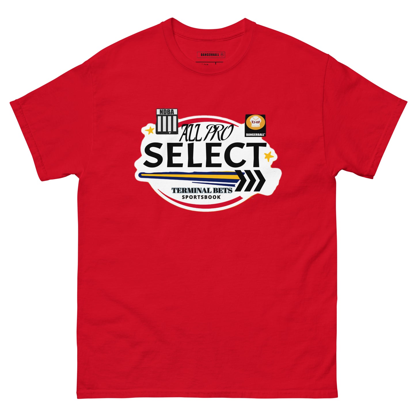 TERMINAL BETS - ALL PRO SELECT - NDBA SHIELD - DANGERBALL SKULL LOGO - #1 - Men's classic tee