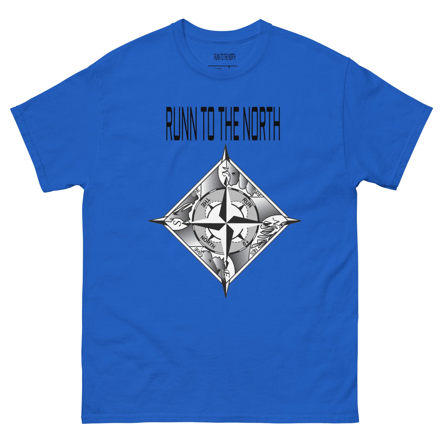 RUNN TO THE NORTH- COMPASS LOGO -Men's classic tee