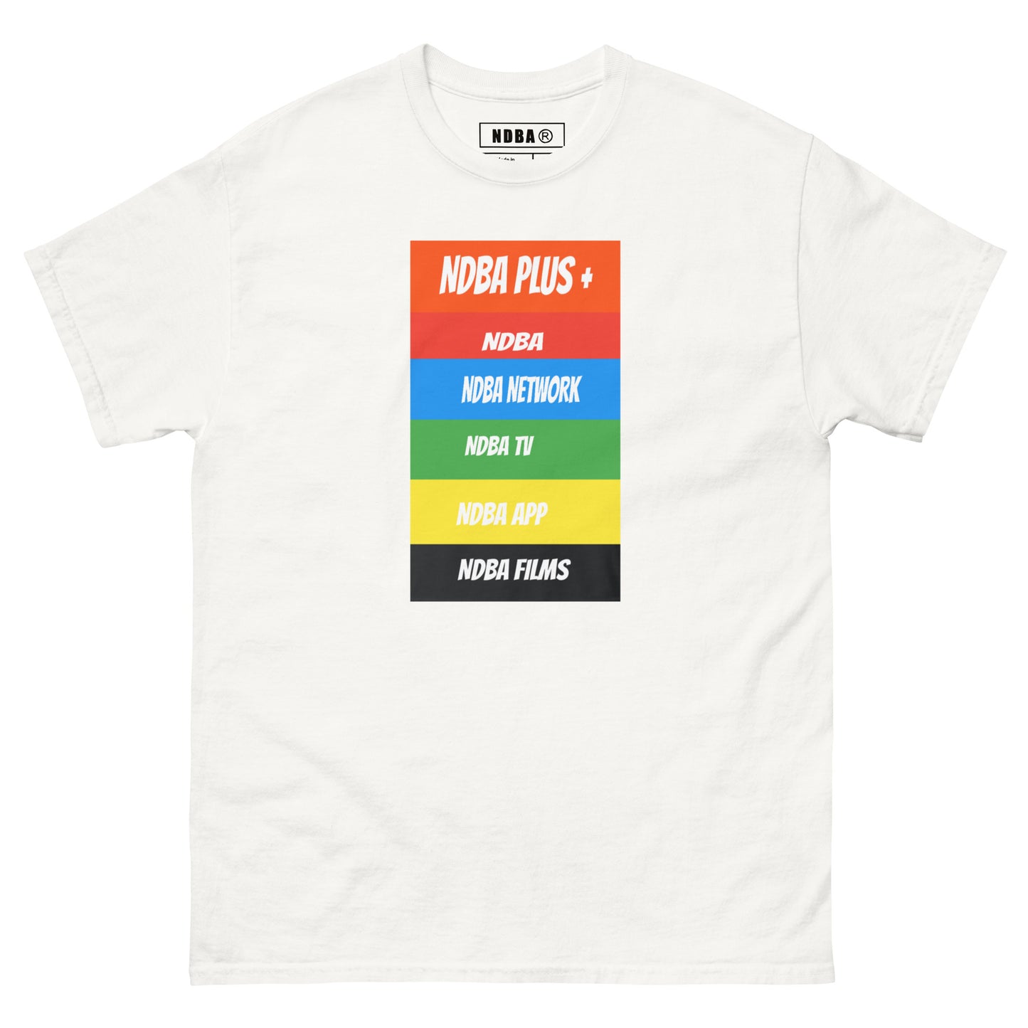 NDBA - NDBA PLUS + - NDBA NETWORK - NDBA TV - NDBA APP - NDBA FILMS - Mens classic tee