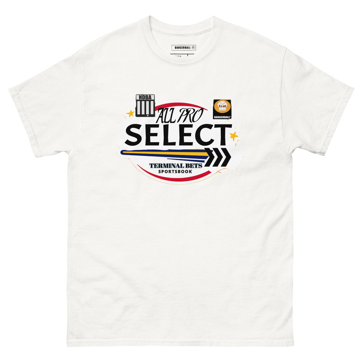 TERMINAL BETS - ALL PRO SELECT - NDBA SHIELD - DANGERBALL SKULL LOGO - #1 - Men's classic tee