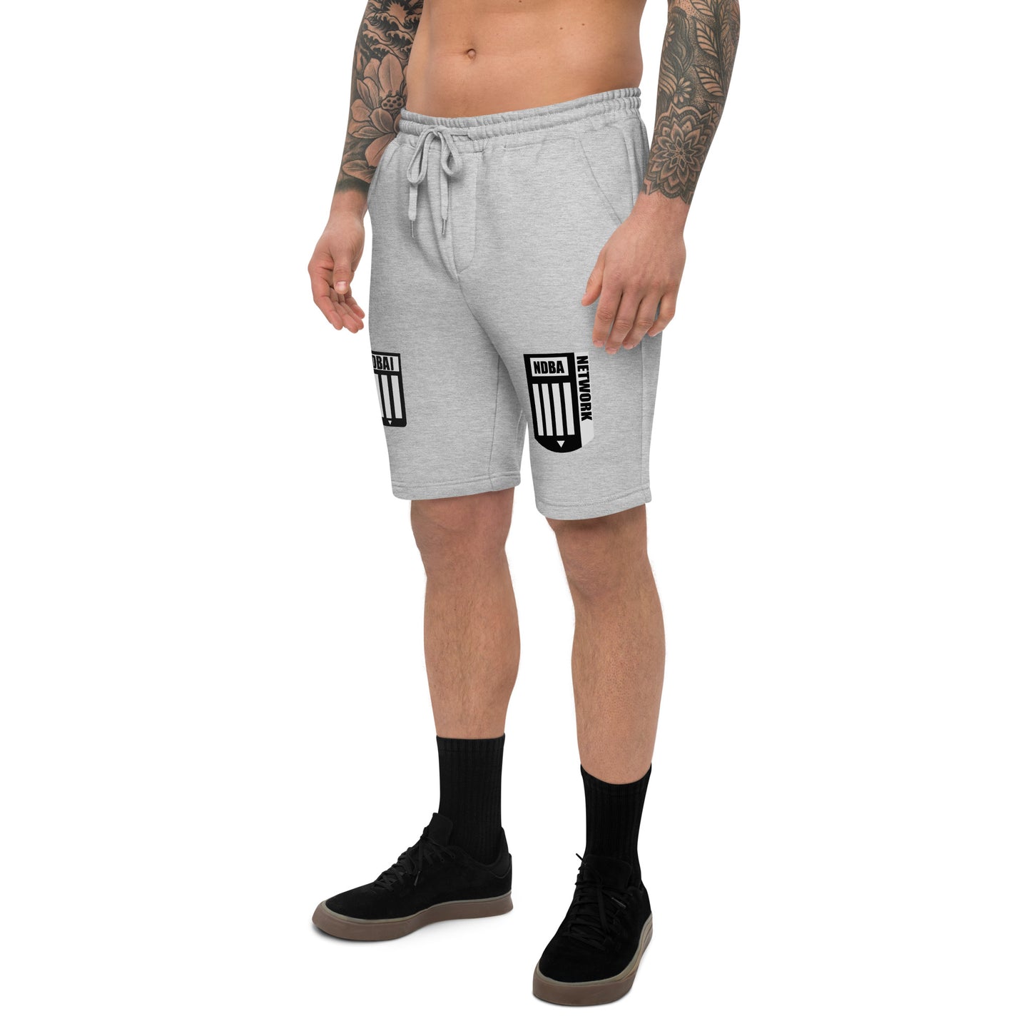 NDBA NETWORK SHIELD LOGO & NDBAI SHIELD LOGO -Men's fleece shorts