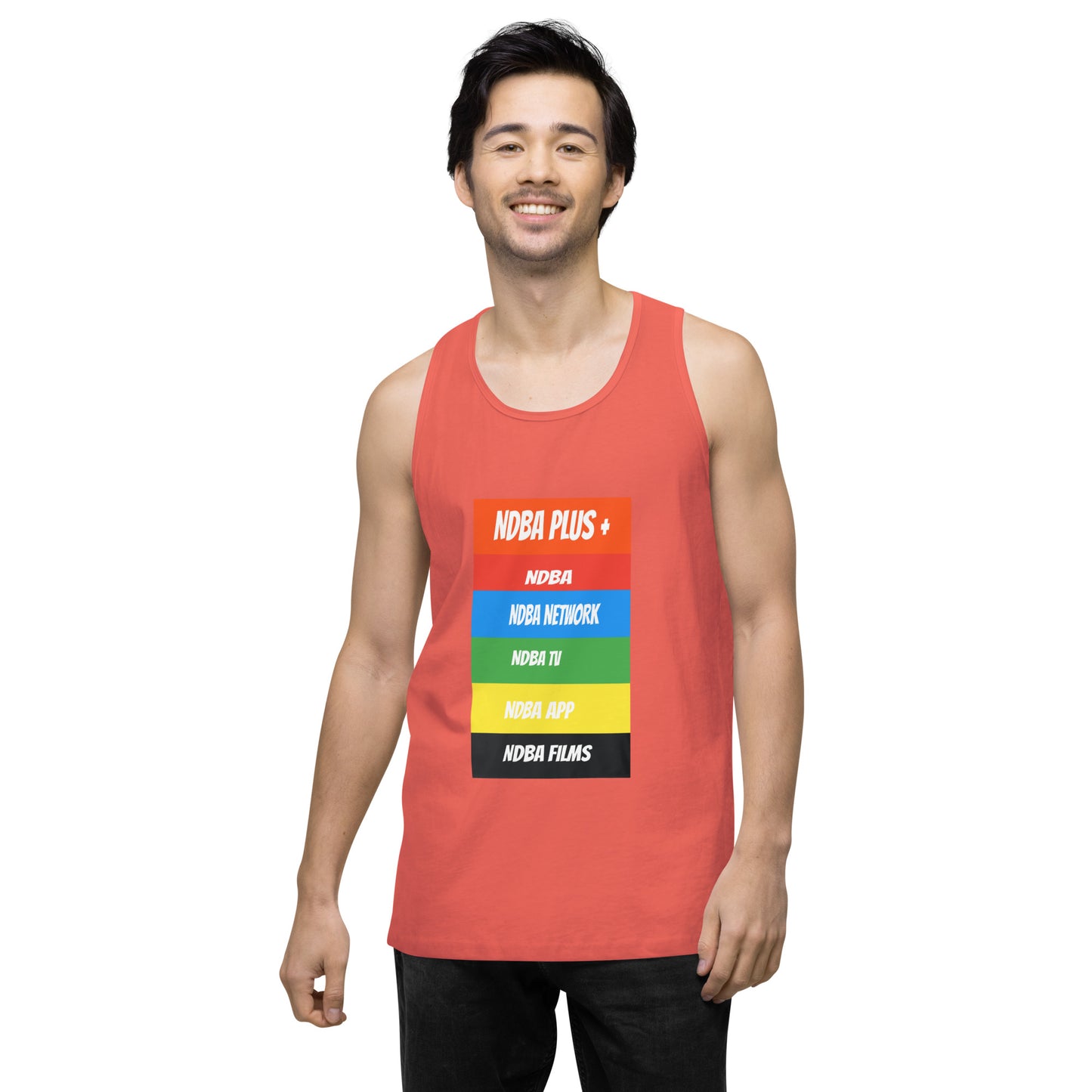 NDBA - NDBA PLUS + - NDBA NETWORK - NDBA TV - NDBA APP - NDBA FILMS - Men’s premium tank top