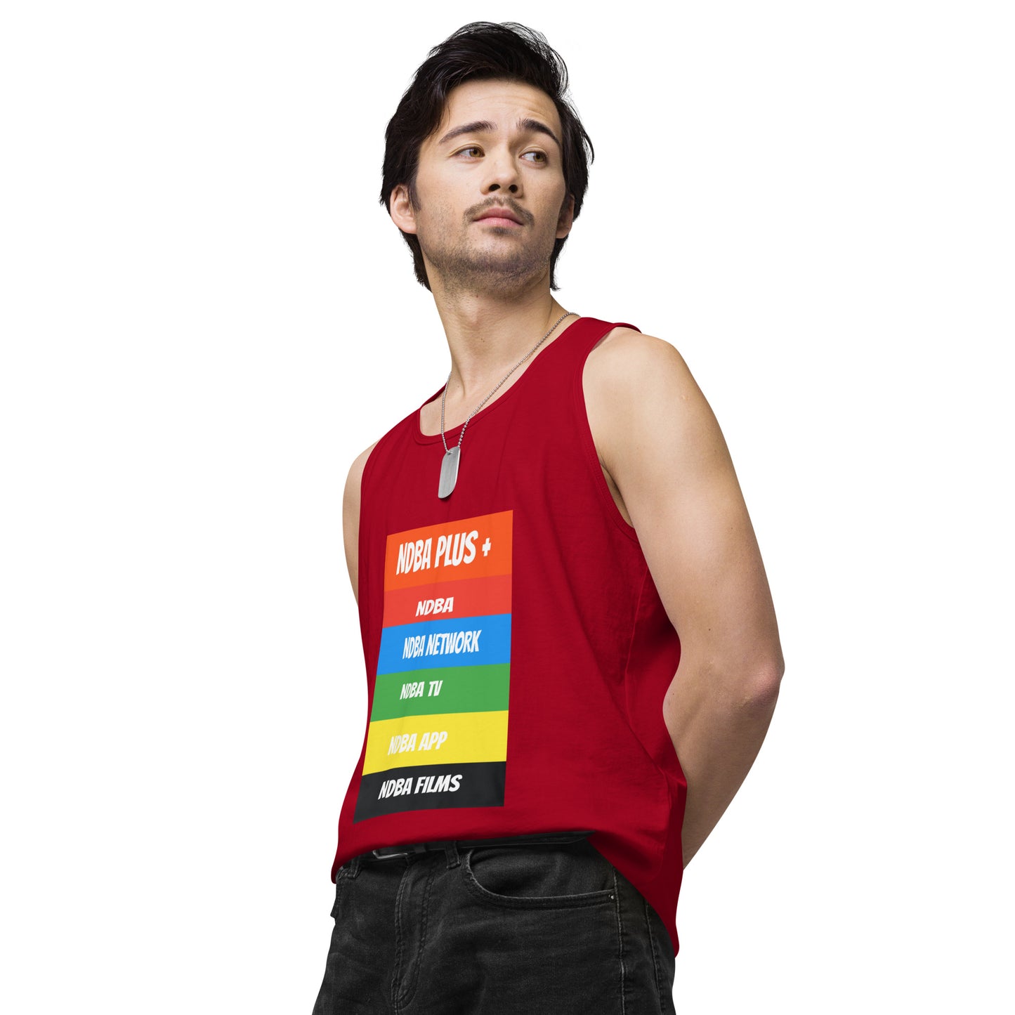 NDBA - NDBA PLUS + - NDBA NETWORK - NDBA TV - NDBA APP - NDBA FILMS - Men’s premium tank top