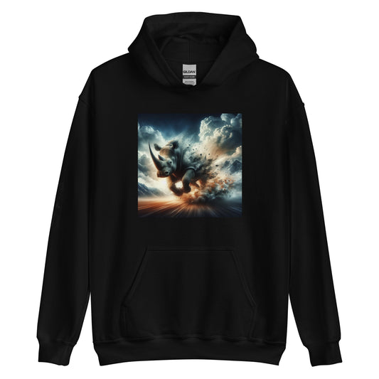 RUNN TO THE NORTH - COMPASS LOGO -RHINO BLAST  #3 - Unisex Hoodie