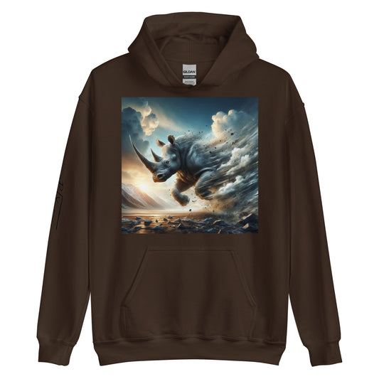 RUNN TO THE NORTH - COMPASS LOGO -RHINO BLAST  #1- Unisex Hoodie
