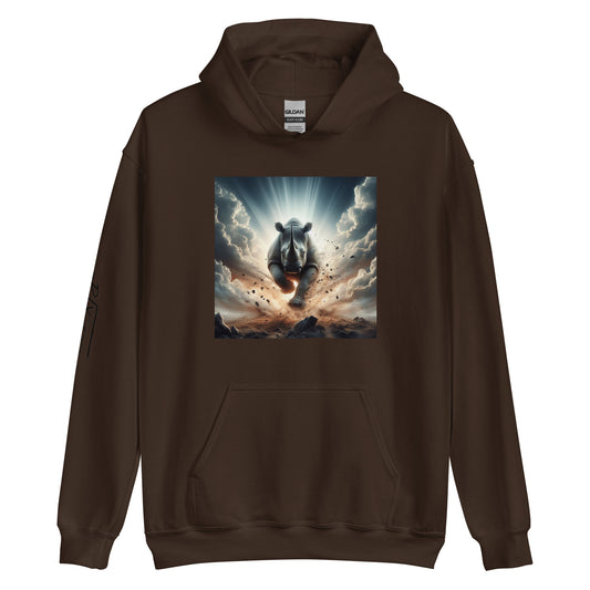RUNN TO THE NORTH - COMPASS LOGO -RHINO BLAST  #2 - Unisex Hoodie