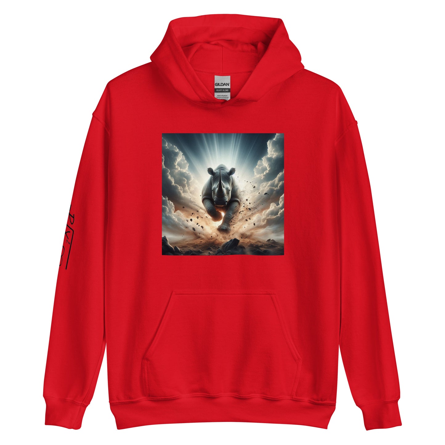 RUNN TO THE NORTH - COMPASS LOGO -RHINO BLAST  #2 - Unisex Hoodie