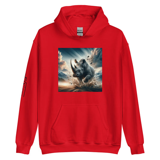 RUNN TO THE NORTH - COMPASS LOGO -RHINO BLAST  #4 - Unisex Hoodie