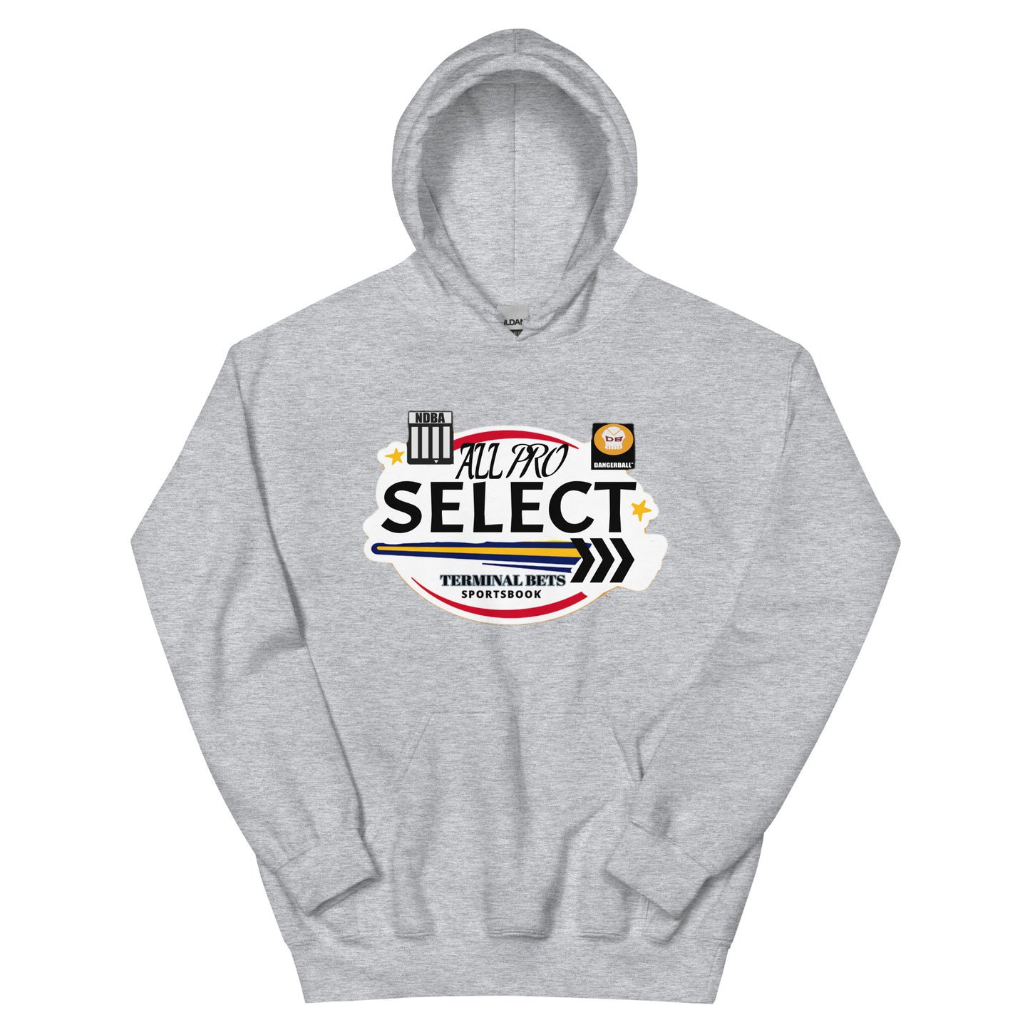 TERMINAL BETS - ALL PRO SELECT - NDBA SHIELD - DANGERBALL SKULL LOGO - #1 - Unisex Hoodie