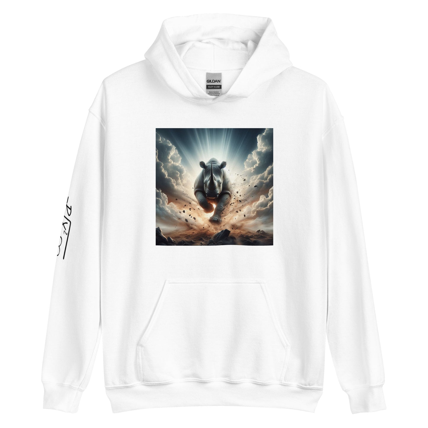 RUNN TO THE NORTH - COMPASS LOGO -RHINO BLAST  #2 - Unisex Hoodie