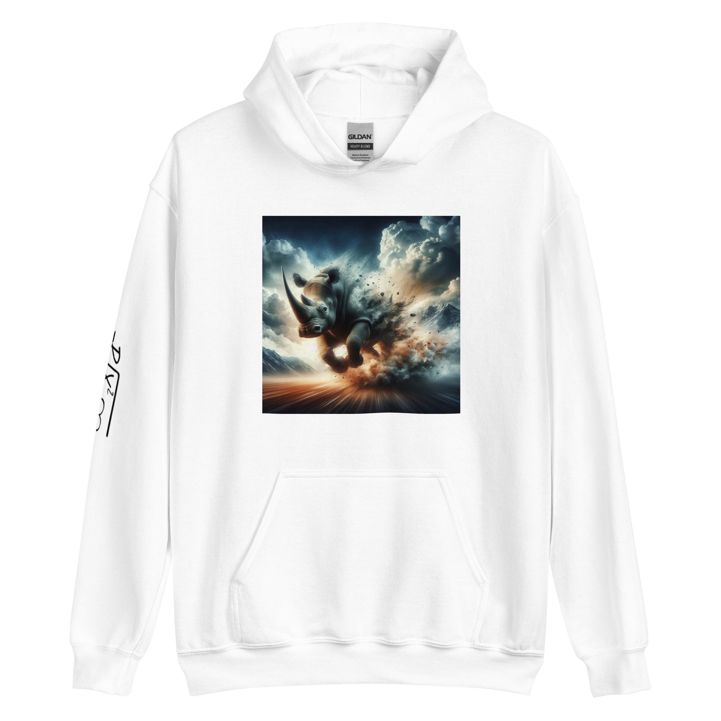 RUNN TO THE NORTH - COMPASS LOGO -RHINO BLAST  #3 - Unisex Hoodie