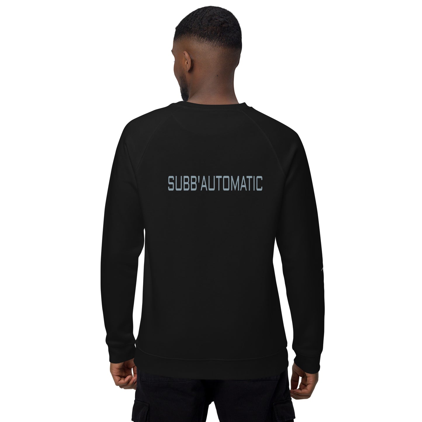 SUBB'AUTOMATIC- SPACE KOMODO DRAGON - BE SILENT  BE DEADLY - Unisex organic raglan sweatshirt