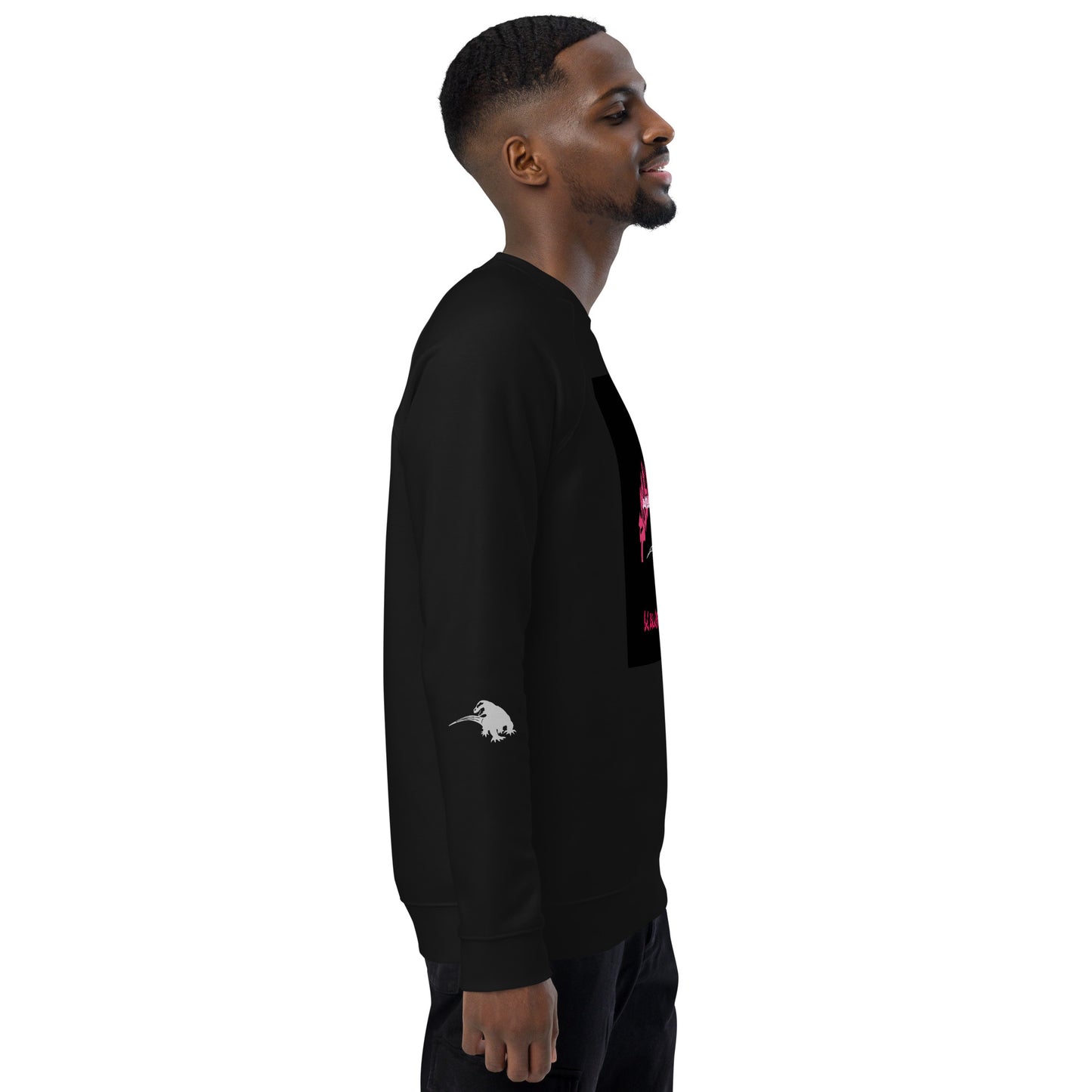 SUBB'AUTOMATIC- SPACE KOMODO DRAGON - BE SILENT  BE DEADLY - Unisex organic raglan sweatshirt