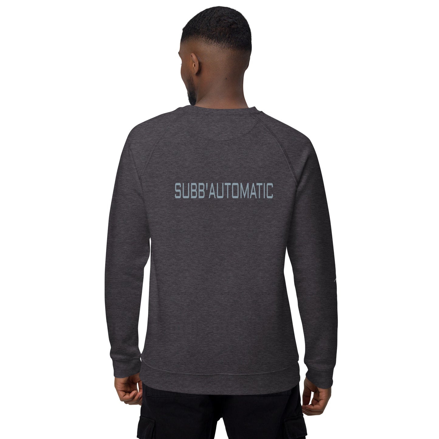 SUBB'AUTOMATIC- SPACE KOMODO DRAGON - BE SILENT  BE DEADLY - Unisex organic raglan sweatshirt