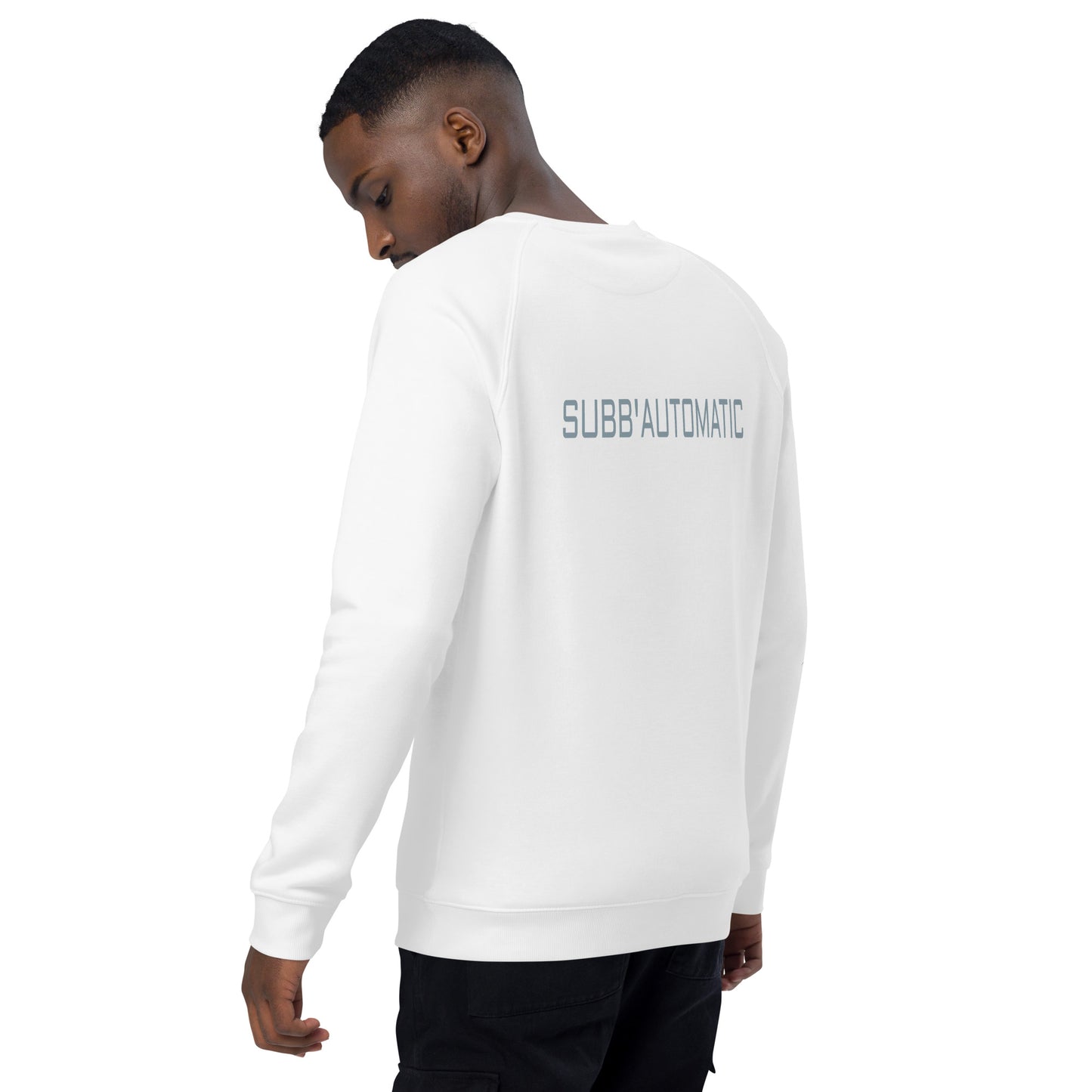 SUBB'AUTOMATIC- SPACE KOMODO DRAGON - BE SILENT  BE DEADLY - Unisex organic raglan sweatshirt