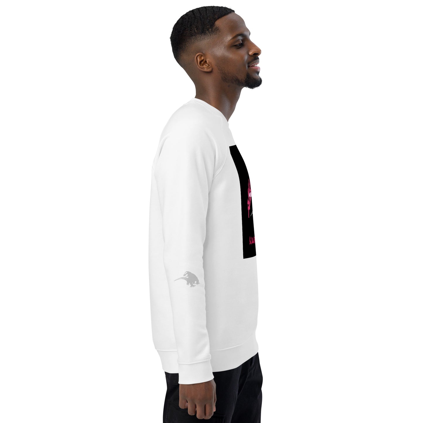 SUBB'AUTOMATIC- SPACE KOMODO DRAGON - BE SILENT  BE DEADLY - Unisex organic raglan sweatshirt