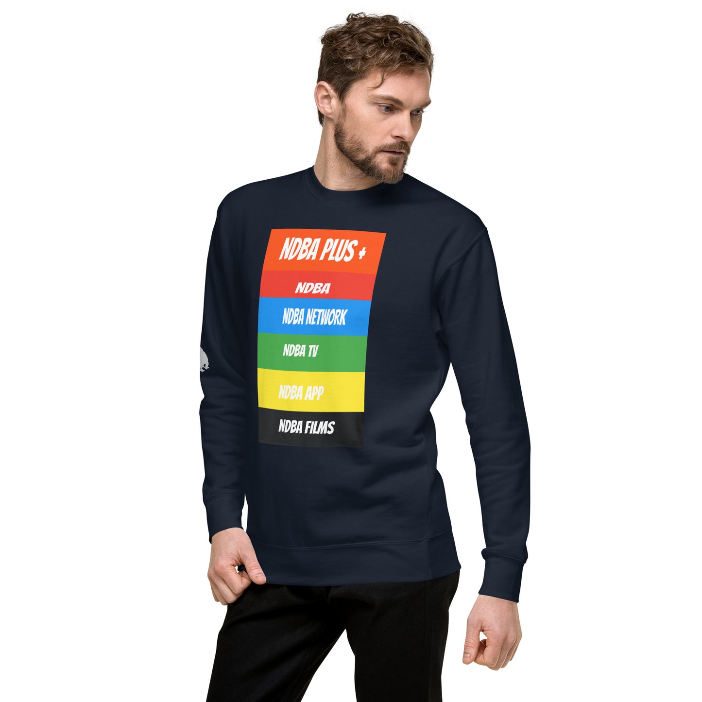NDBA - NDBA PLUS + - NDBA NETWORK - NDBA TV - NDBA APP - NDBA FILMS - Unisex Premium Sweatshirt