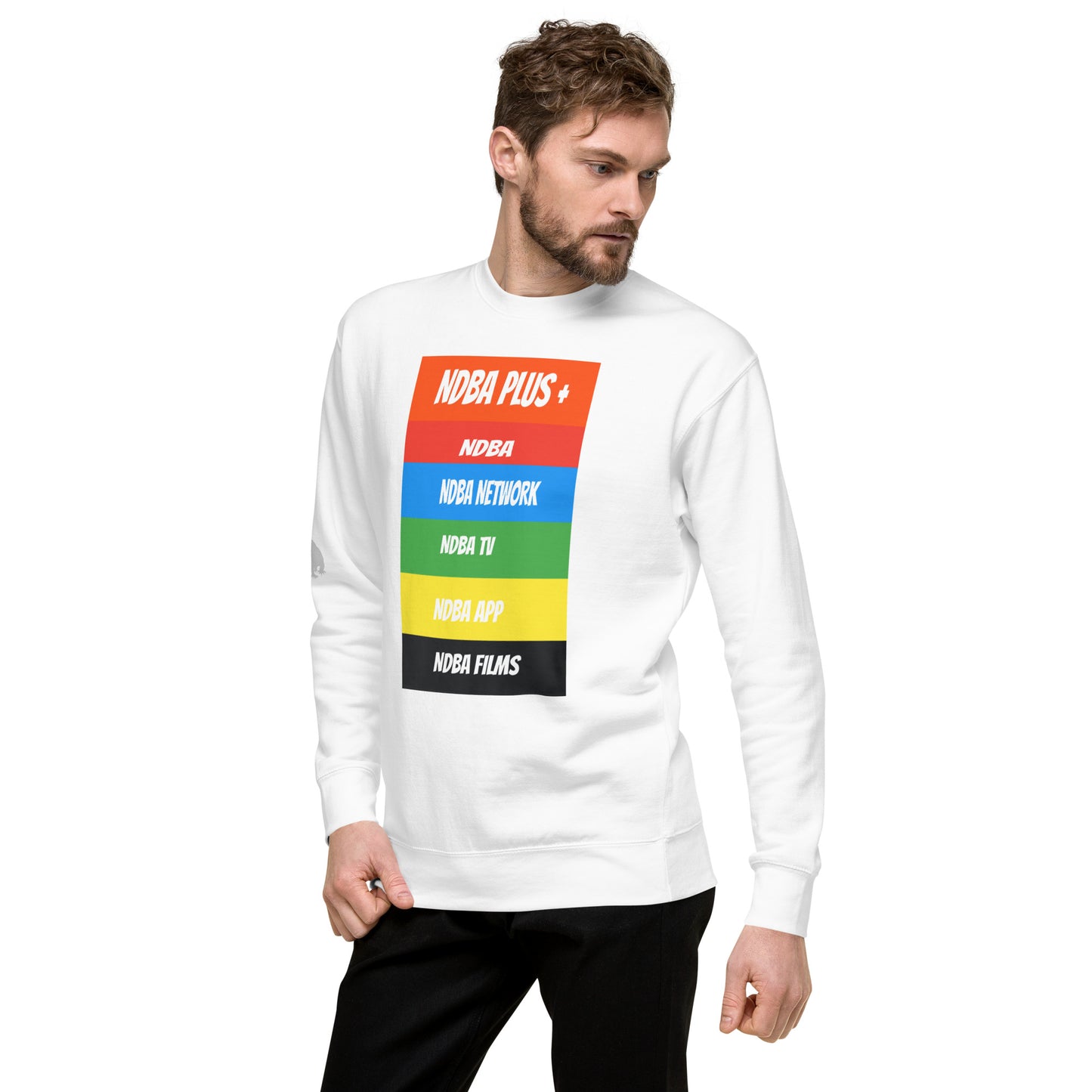 NDBA - NDBA PLUS + - NDBA NETWORK - NDBA TV - NDBA APP - NDBA FILMS - Unisex Premium Sweatshirt