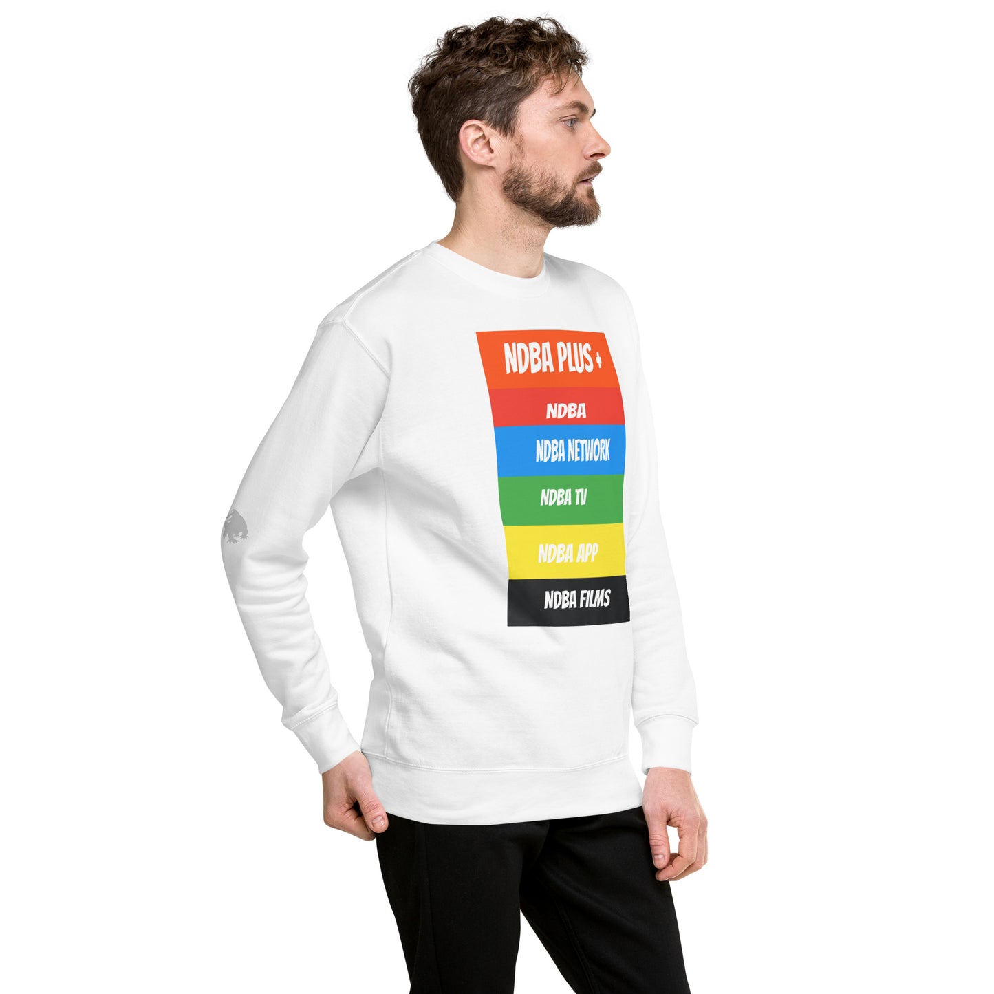 NDBA - NDBA PLUS + - NDBA NETWORK - NDBA TV - NDBA APP - NDBA FILMS - Unisex Premium Sweatshirt