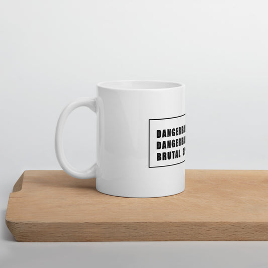 DANGERBALL DBS- DANGEROUS BRUTAL SPORT- White glossy mug