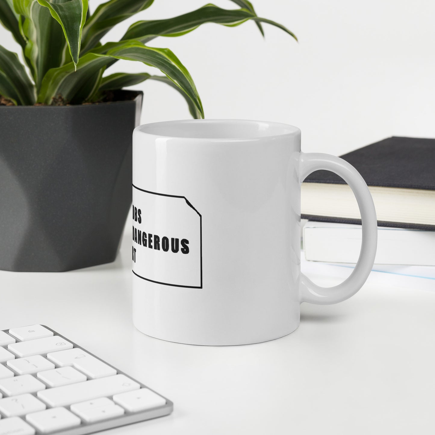 DANGERBALL DBS- DANGEROUS BRUTAL SPORT- White glossy mug